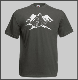 Howling Huskies Mountain T Shirt